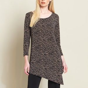 NWT Black/Copper print Tunic top by Clara Sunwoo